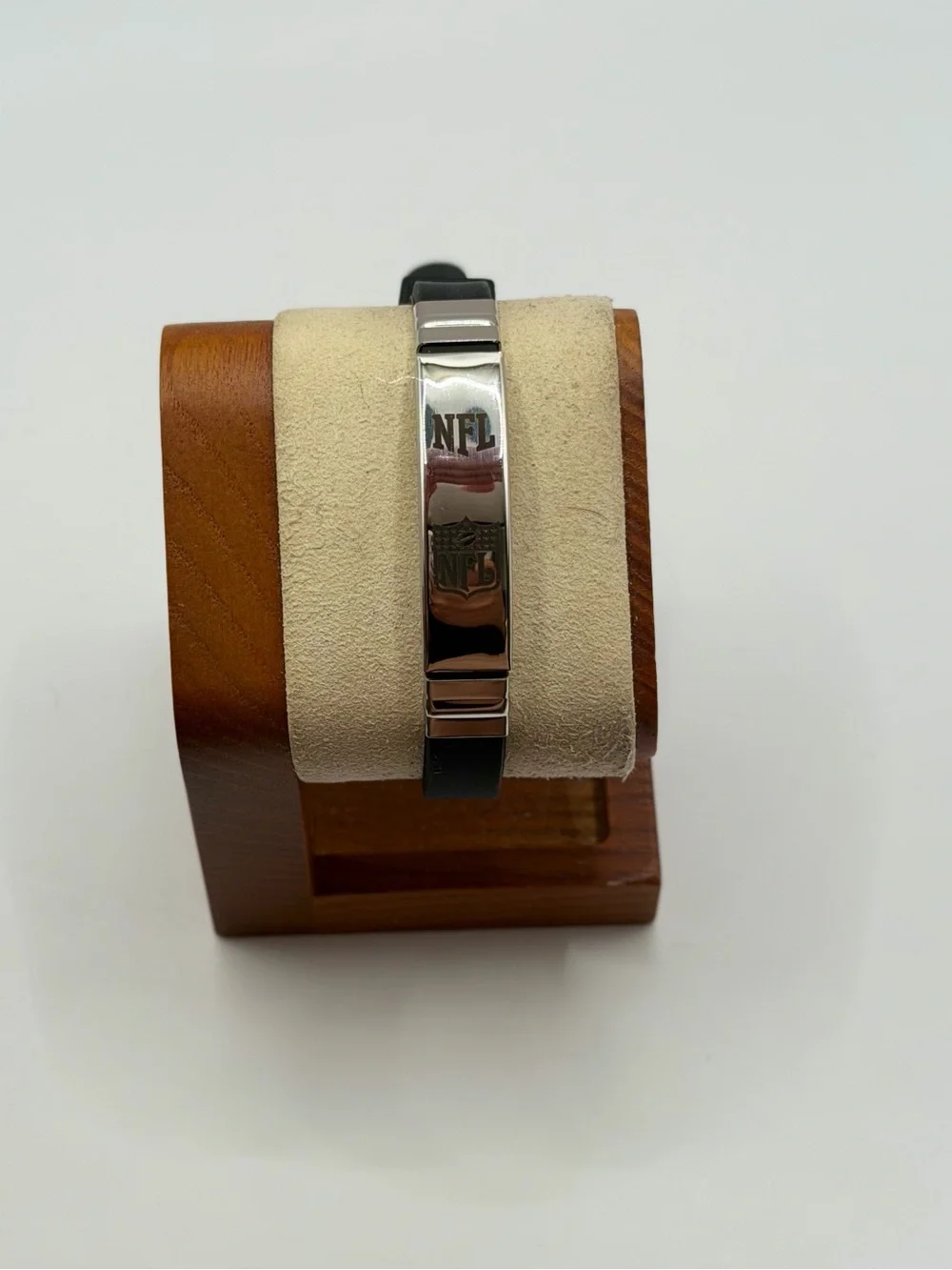 NFL‎ Stainless Steel & Leather Band, New
